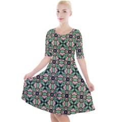 Soul Reflection Quarter Sleeve A-line Dress by deformigo