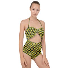 Df Sanhita Manjul Scallop Top Cut Out Swimsuit by deformigo