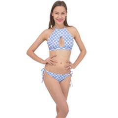 Df Paul Shineter Cross Front Halter Bikini Set by deformigo