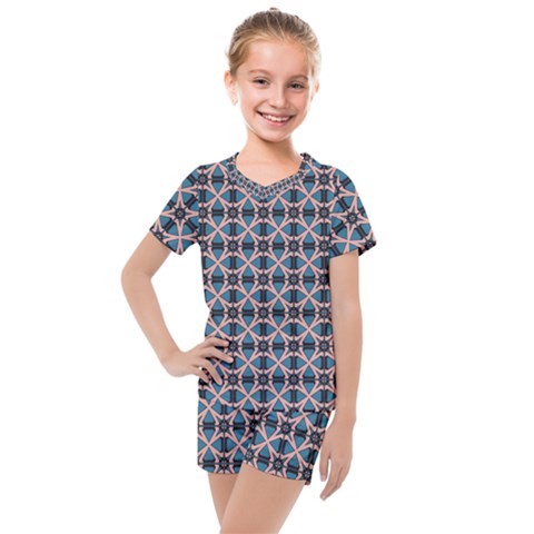 Df Cesare Lombardi Kids  Mesh Tee And Shorts Set by deformigo