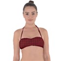 DF Pointsettia Halter Bandeau Bikini Top View1