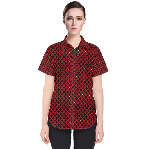 Df Pointsettia Women s Short Sleeve Shirt by deformigo