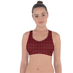 Df Pointsettia Cross String Back Sports Bra by deformigo