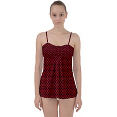 Df Pointsettia Babydoll Tankini Set by deformigo