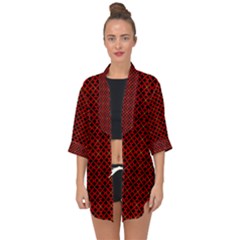 Df Pointsettia Open Front Chiffon Kimono by deformigo