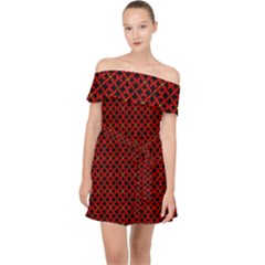 Df Pointsettia Off Shoulder Chiffon Dress by deformigo