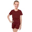 DF Pointsettia Kids  Mesh Tee and Shorts Set View1