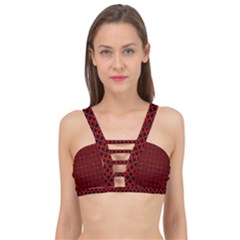 Df Pointsettia Cage Up Bikini Top by deformigo