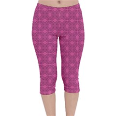 Df Calliandra Velvet Capri Leggings  by deformigo