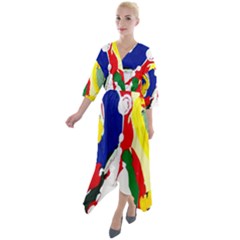 Africa As It Is 1 2 Quarter Sleeve Wrap Front Maxi Dress by bestdesignintheworld