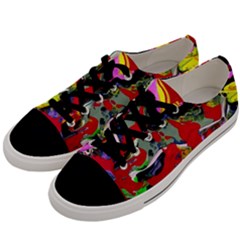 Faberge Chicken 1 2 Men s Low Top Canvas Sneakers by bestdesignintheworld