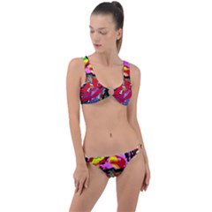 Faberge Chicken 1 2 Ring Detail Crop Bikini Set