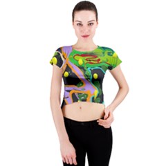 Japan Is So Close 1 2 Crew Neck Crop Top by bestdesignintheworld