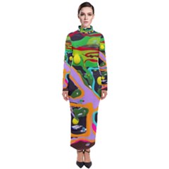 Japan Is So Close 1 2 Turtleneck Maxi Dress by bestdesignintheworld