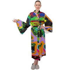 Japan Is So Close 1 2 Maxi Velour Kimono by bestdesignintheworld