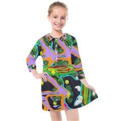 Japan Is So Close 1 2 Kids  Quarter Sleeve Shirt Dress by bestdesignintheworld