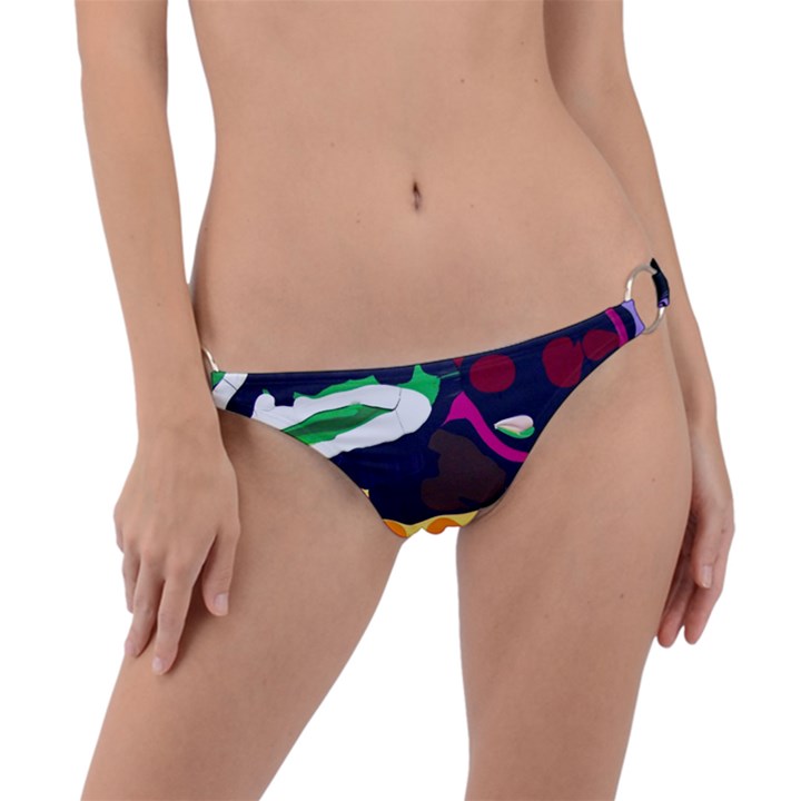 Mushroom,s Life Spin 1 2 Ring Detail Bikini Bottom