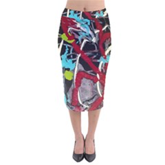 Pussy Butterfly 1 2 Velvet Midi Pencil Skirt by bestdesignintheworld