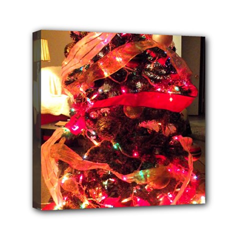 Christmas Tree  1 3 Mini Canvas 6  X 6  (stretched) by bestdesignintheworld