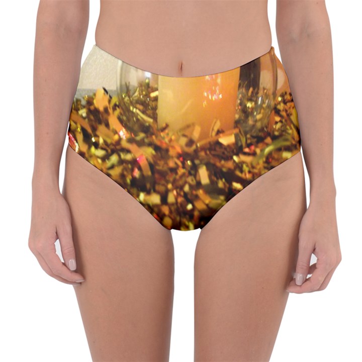 Christmas Tree  1 1 Reversible High-Waist Bikini Bottoms