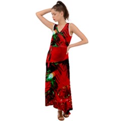 Christmas Tree  1 5 V-neck Chiffon Maxi Dress by bestdesignintheworld