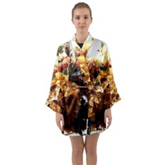 Begonia 1 2 Long Sleeve Satin Kimono by bestdesignintheworld