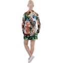 Lilies In A Vase 1 2 Women s Long Sleeve Casual Dress View2