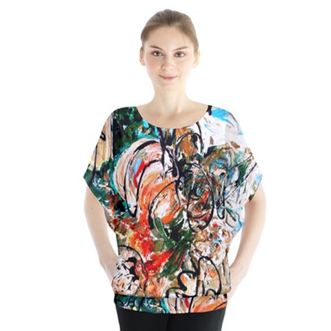 Lilies In A Vase 1 2 Batwing Chiffon Blouse by bestdesignintheworld