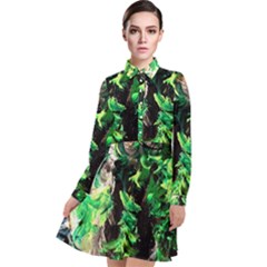 Plants 1 1 Long Sleeve Chiffon Shirt Dress by bestdesignintheworld