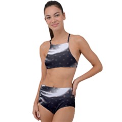 Polka Dots 1 2 High Waist Tankini Set by bestdesignintheworld