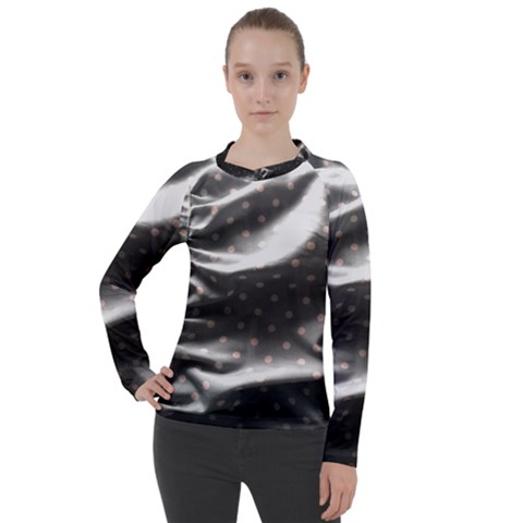 Polka Dots 1 2 Women s Pique Long Sleeve Tee by bestdesignintheworld