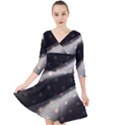 Polka Dots 1 1 Quarter Sleeve Front Wrap Dress View1