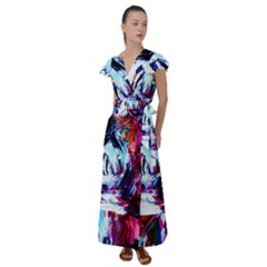 Funny House 1 1 Flutter Sleeve Maxi Dress