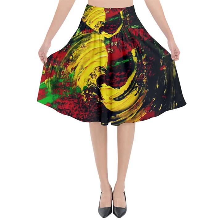 Revelation 1 3 Flared Midi Skirt