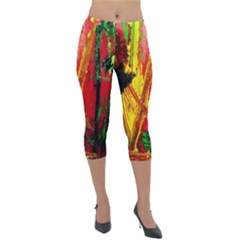 Revelation 1 4 Lightweight Velour Capri Leggings  by bestdesignintheworld