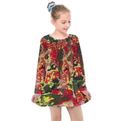 Deep Soul 1 3 Kids  Long Sleeve Dress by bestdesignintheworld