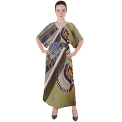 Boat 1 1 V-neck Boho Style Maxi Dress