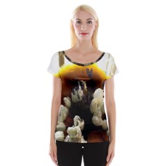 Tulips 1 2 Cap Sleeve Top by bestdesignintheworld