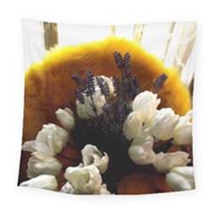 Tulips 1 2 Square Tapestry (large) by bestdesignintheworld