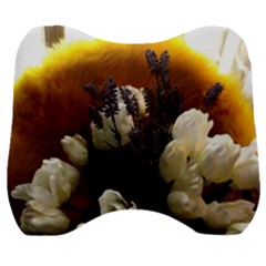 Tulips 1 2 Velour Head Support Cushion by bestdesignintheworld