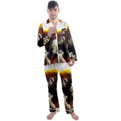 Tulips 1 2 Men s Satin Pajamas Long Pants Set by bestdesignintheworld