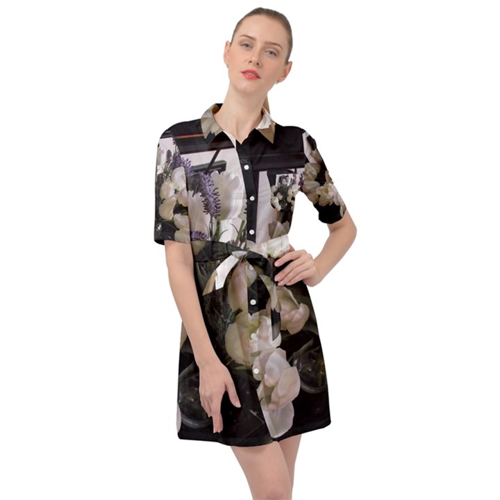 Tulips 1 1 Belted Shirt Dress