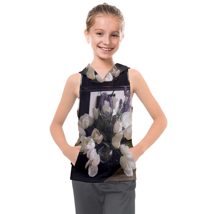 Tulips 1 1 Kids  Sleeveless Hoodie