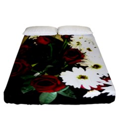 Roses 1 2 Fitted Sheet (california King Size) by bestdesignintheworld