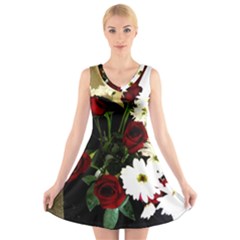 Roses 1 2 V-neck Sleeveless Dress by bestdesignintheworld