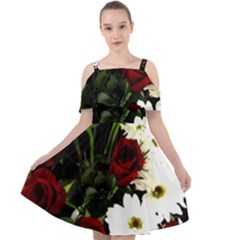 Roses 1 2 Cut Out Shoulders Chiffon Dress by bestdesignintheworld