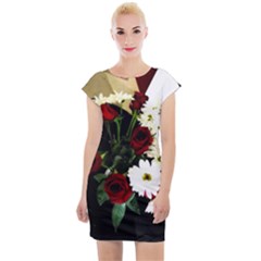 Roses 1 2 Cap Sleeve Bodycon Dress by bestdesignintheworld