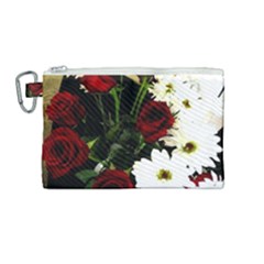 Roses 1 2 Canvas Cosmetic Bag (medium) by bestdesignintheworld