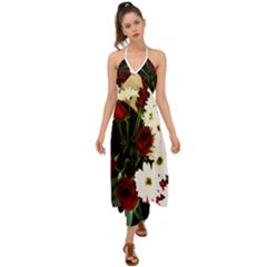 Roses 1 2 Halter Tie Back Dress 