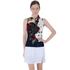 Roses 1 2 Women s Sleeveless Polo Tee